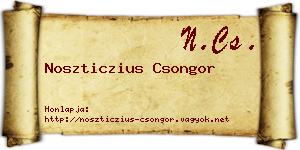 Noszticzius Csongor névjegykártya